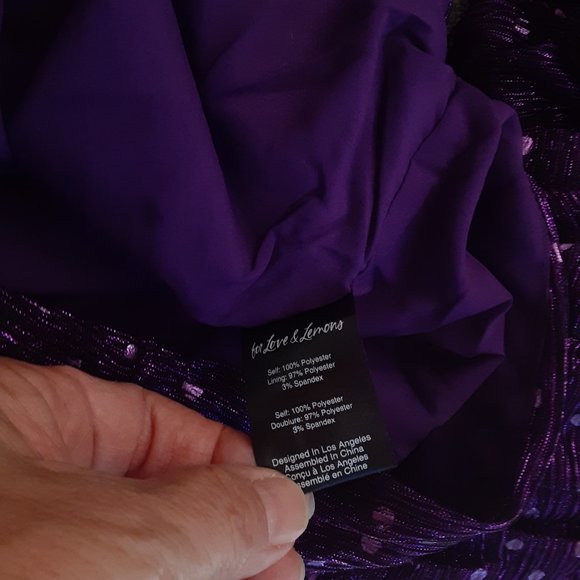 For Love And Lemons Purple Mini Dress - Picture 6 of 7